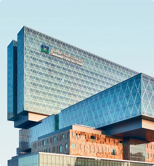 The Cleveland Clinic Abu Dhabi tower on Al Maryah Island